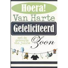 Kaart Hoera Jullie Zoon Naam Borduren Borduurkoning