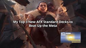 Premium members enjoy our superbrew deck finder, unlimited card tracking, unlimited price alerts, collection import and card price history downloads. My Top 3 New Afr Standard Decks To Beat Up The Meta Decklists Premium Mtg Arena Zone