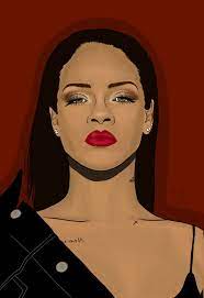 Rihanna By M Edits 00 Cartoon Girl Drawing Celebrity Drawings Drawings