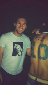 Lionel messi tattoo stock pictures royalty free photos images. Lionel Messi S Fan Tattoos Number 10 On His Back Youtube