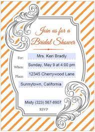 You can print it onto any type of cardstock that you choose, i like the linen. Bridal Shower Full Sheet Orange Gray Invitation