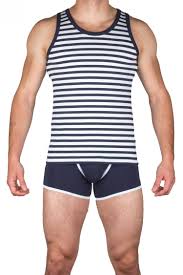 Coupe moulante et zips sur les côtés. Le Debardeur Marin Garcon Francais Vente Debardeurs Homme Garco