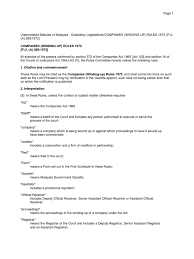 Having professional legal aid during the. Companies Winding Up Rules 1972 P U A Liquidation Summons