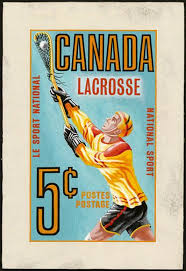 Lacrosse The National Sport Of Canada Fastest Growing Sport In Usa Postage Stamp 1968 Lacrosse National Sport Canada