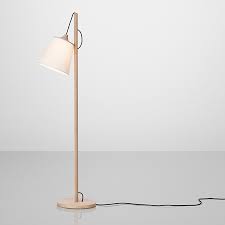 Vasagle floor lamp with shelves, standing reading lamp with led bulb and lamp shade, for living room, bedroom, metal legs, rustic brown night after night: Muuto Pull Floor Lamp Surrounding Australia
