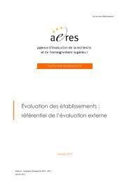 Les Pratiques D Evaluation Externe Des Etablissements Scolaires En
