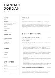 project coordinator resume & writing