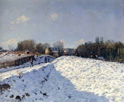 snow effect at argenteuil by alfred sisley 1874 oil on canvas 54 x 65 cm private collection 印象派 雪景 モネ