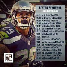 Seahawks 2015 2016 Schedule Seattle Seahawks Seahawks Football Nfl Seattle