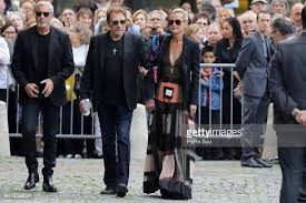Johnny And Laetitia Hallyday Attend Mireille Darc S Funerals At Eglise Saintsulpice On September 1 2017 In Johnny Hallyday Laetitia Hallyday Johnny Et Laeticia