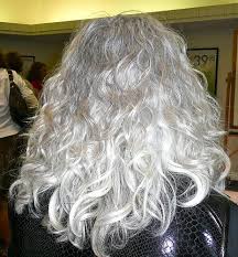Silver brings out the color of your skin and the depth of your eyes. Long Silver Curly Hair Novocom Top