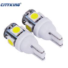 Wholesale 10pcs Lot T10 5smd 5050 Led Car Light Canbus W5w T10 5led 194 5050 Smd Error Free White Light Bulbs Clearance Light Car Led Lights Car Lights Car Led