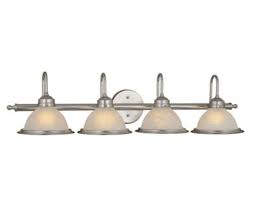 When choosing bathroom vanity light fixtures, assess how much light you need. Patriot Lighting Saturn Brushed Nickel 4 Light Vanity Light At Menards