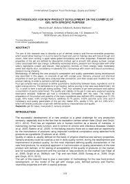 For example, if your clients generally make ongoing requests and expect constant updates and changes, then an iterative methodology with short cycles will help the client feel like they are getting. Pdf Methodology For New Product Development On The Example Of Gel With Specific Purpose