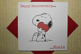 Happy 60th birthday to charlie brown & peanuts pt2. Handmade Personalised Snoopy Anniversary Wedding Love Card Husband Wife Ebay