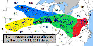 2 days ago · the midwest round of severe storms into early thursday could meet the criteria for a derecho, a widespread thunderstorm wind event capable of large swaths of damage over hundreds of miles. The Cross Country Derecho Of July 2011
