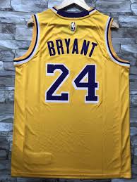 Authentic Black And Yellow Lakers Jersey New Men 24 Kobe Bryant Jersey Yellow Los Angeles Lakers Swingman Jerse Nreball Basketball Jersey Outfit Kobe Jersey