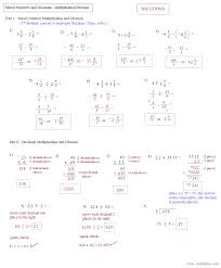 Multiplying and dividing fractions and mixed numbers. Multiplying And Dividing Decimals Pdf Kuta