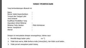 Lowongan kerja pt.bank negara indonesia tbk di kota palembang. Contoh Surat Pernyataan Jabatan Polisi Kehutanan 2021 Kementerian Lingkungan Hidup Dan Kehutanan Sijorikepri Sijori Kepri