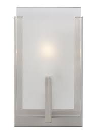 Install a wall sconce on either side of a mirror or choose sconces that hang. Hobrecht