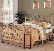 Antique Gold Queen Size Metal Headboard