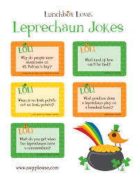 Lunchbox Love Printables Signup Lunchbox Love St Patricks Day Jokes St Patrick Day Activities St Patricks Day Crafts For Kids