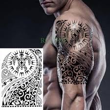 Just because its a tribal, doesnt man anything about placement. Waterproof Temporary Tattoo Stickers On Body Tribal Totem Fake Tatto Flash Tatoo Back Leg Arm Belly Big Size For Women Men Girl Temporary Tattoos Aliexpress