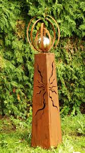 Gartensäule rostdeko säule rost gartendeko gartensäule aus stein top angebote jetzt die besten gartensäulen für den garten bequem online kaufen! Gartendeko Shop Rostsaule 100 Cm Konisch Mit Rost Edelstahlkugel