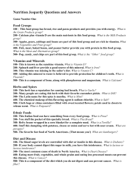 I have been on this medication for. Nutrition Jeopardy Questions And Answers