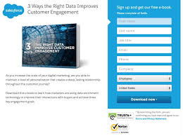 Salesforce Trust Badges Let Visitors Know Their Information Is Secure And Minimal Text On This Page Makes It Easy To Landing Page Examples Landing Page Ebook