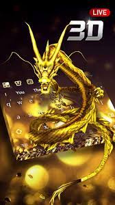 Wallpaper naga bergerak is a 1600x1000 hd wallpaper picture for your desktop, tablet or smartphone. 3d Live Gold Dragon Keyboard For Android Apk Download