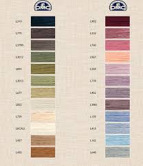 dmc linen floss color chart list of colors