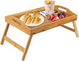 4.5 out of 5 stars. Amazon Com Bamboo Bed Tray Table With Foldable Legs Breakfast Tray For Sofa Bed Eating Working Used As Laptop Desk Snack Tray By Pipishell