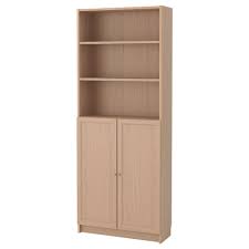 Billy Oxberg Bibliotheque Avec Portes Plaque Chene Blanchi Ikea Suisse In 2020 Bucherschrank Bucherregal Ikea Bucherschrank