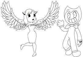Alice Angel And Bendy Coloring Page Angel Coloring Pages Coloring Pages Pokemon Coloring Pages