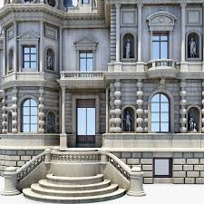 3d Model Mansion Ancient Mansions Architecture Model House Gate Design