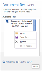 Recover Your Word Files And Documents