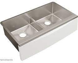 Build a caliber double bowl farmhouse sink stainless havens. Elkay Crosstown 16 Gauge Stainless Steel 35 7 8 X 20 5 16 X 9 Double Bowl Farmhouse Sink With Aqua Divide For Interchangeable Apron