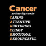 What the cancer zodiac sign is all about: Definition Of Cancer Horoscope T Shirt Mixed Media By Ryan Ramos