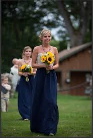 Alfred Angelo Two Tone Bridesmaid Dress Navy And Tan Sunflower Bouquet Navy Bridesmaid Dresses Fall Fall Bridesmaid Dresses Bridesmaid Dresses