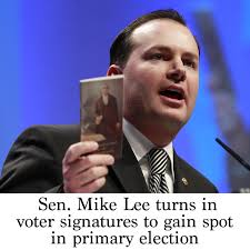 Sen. Mike Lee turns in voter signatures to gain spot in primary election