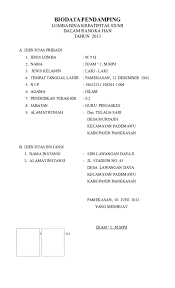 Perusahaan yang kami dirikan bernama pt jaya abadi yang sudah berdiri. Doc Biodata Pendamping Lada 2 Academia Edu