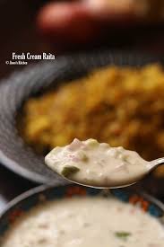 Fresh Cream Raita Recipe Cream Raita Recipe For Biryani Video Recipe Jinoos Kitchen Recipe Recipes Fresh Cream Biryani