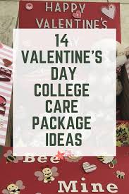 A basket of a college daughter's favorite foods is a great valentine gift. Valentine S Day Care Package Ideas For Your Far Away Love The Candy Lei Valentines Day Care Package Valentines For Daughter Care Package