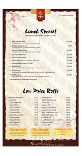 Online Menu Of Samurai Sushi 2 Hesperia Ca