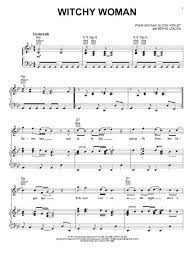 Witchy Woman Eagles Sheet Music Pdf Print Sheet Music Sheet Music Notes Guitar Chords And Lyrics