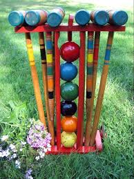 Vintage Croquet Set Made By Rademaker 1950s Set Of Six Vintage Toys Childhood Childhood Memories