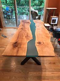 River tables are gorgeous pieces of functional art for your home. Live Edge River Table Maple With Epoxy Resin Stockton Heritage