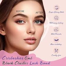 Crislashes Cluster Lash Bond 5ml, Eyelash Glue for DIY Lash Extension, No  Irritation Strong Hold Lash Adhesive, Waterproof 48H Long Lasting Lash  Cluster Glue (5ml Lash Bond) : Buy Online at Best