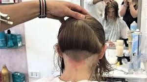 Buzzed to about 3 mm is okay. Hottest Bob Nape Shave Short Bob With Buzzed Nape Professional Haircut Youtube